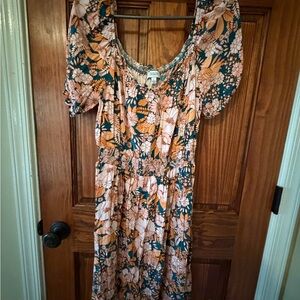Knox Rose Multicolor Floral Long Sleeve Dress